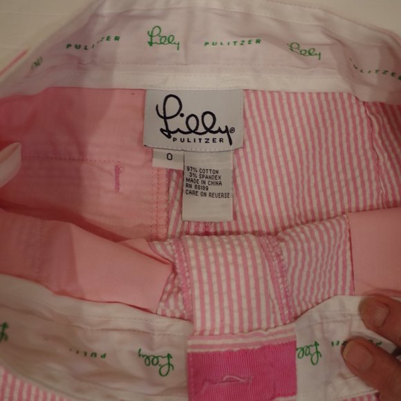 Lilly Pulitzer Stretch Cotton Pinstripe Pant- Sz. 0 - Picture 4 of 4